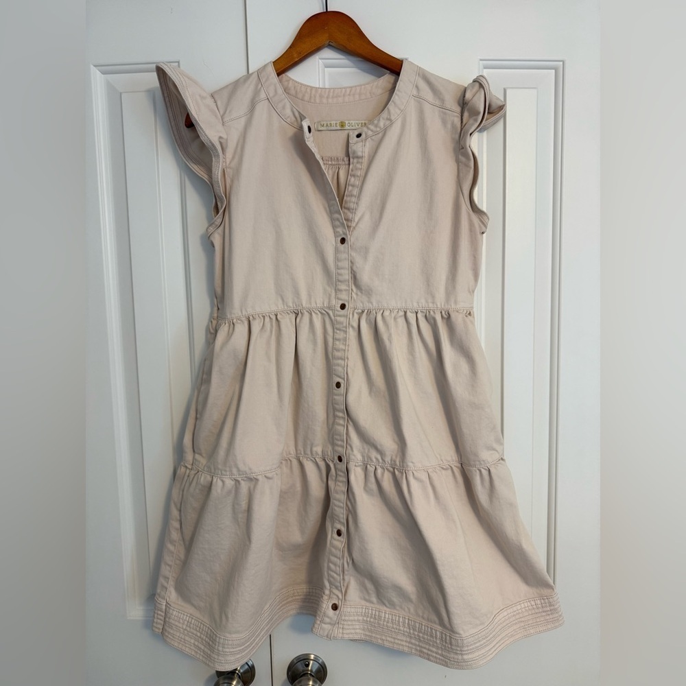 Marie Oliver Neely Denim Dress Birch Size Large
